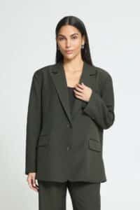 ICHI - Fava Oversize Blazer - Rosin Melange