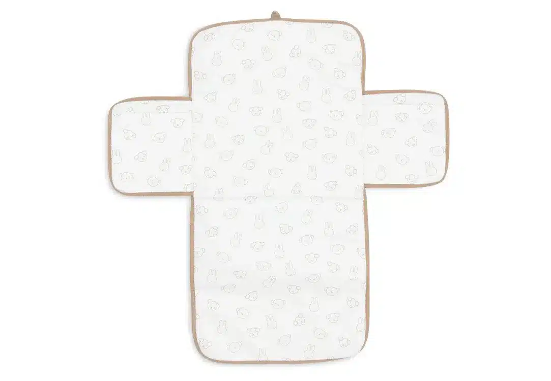 Jollein - Verschoningsmat met Opbergvak Miffy Jacquard Teddy - Biscuit