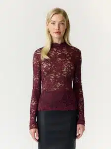 Lacey LS Lace Top - Port Royale