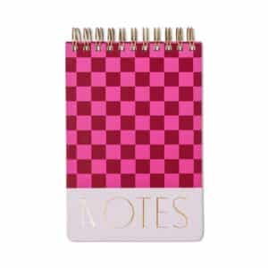 Large Chunky Notepad - Burgundy + Pink