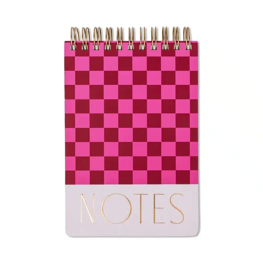 Large Chunky Notepad - Burgundy + Pink