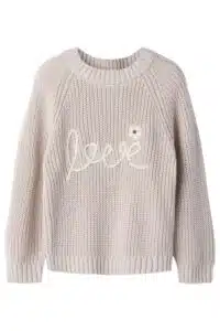 Lil' Atelier - Emlen Emb LS Knit - Hushed Violet
