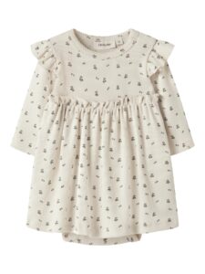 Lil' Atelier - Lago Mia LS Body Dress - Turtledove Blue Flower