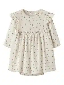 Lil' Atelier - Lago Mia LS Body Dress - Turtledove Blue Flower