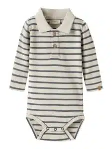 Lil' Atelier - Limia LS Polo Body - Turtledove Poppy Seed