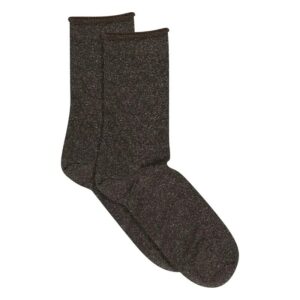 Lucinda glitter socks - Dark Brown 40/42