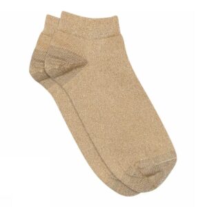 MP Denmark - Zoe glitter sneaker socks - Golden Tan