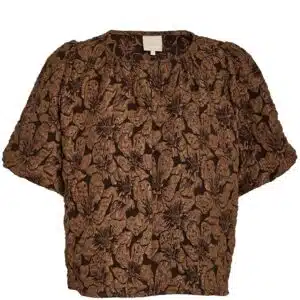 Peppercorn - Sigga Blouse - Toffee Print