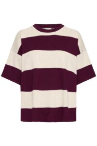 Shirt Luls Loose - Stripe Rhodondendron