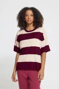 Shirt Luls Loose - Stripe Rhodondendron