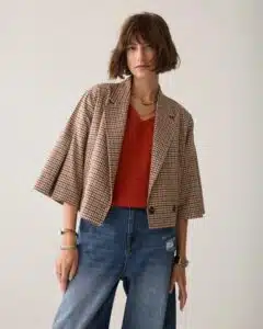 Summum - Blazer Check goji berry - Multicolour