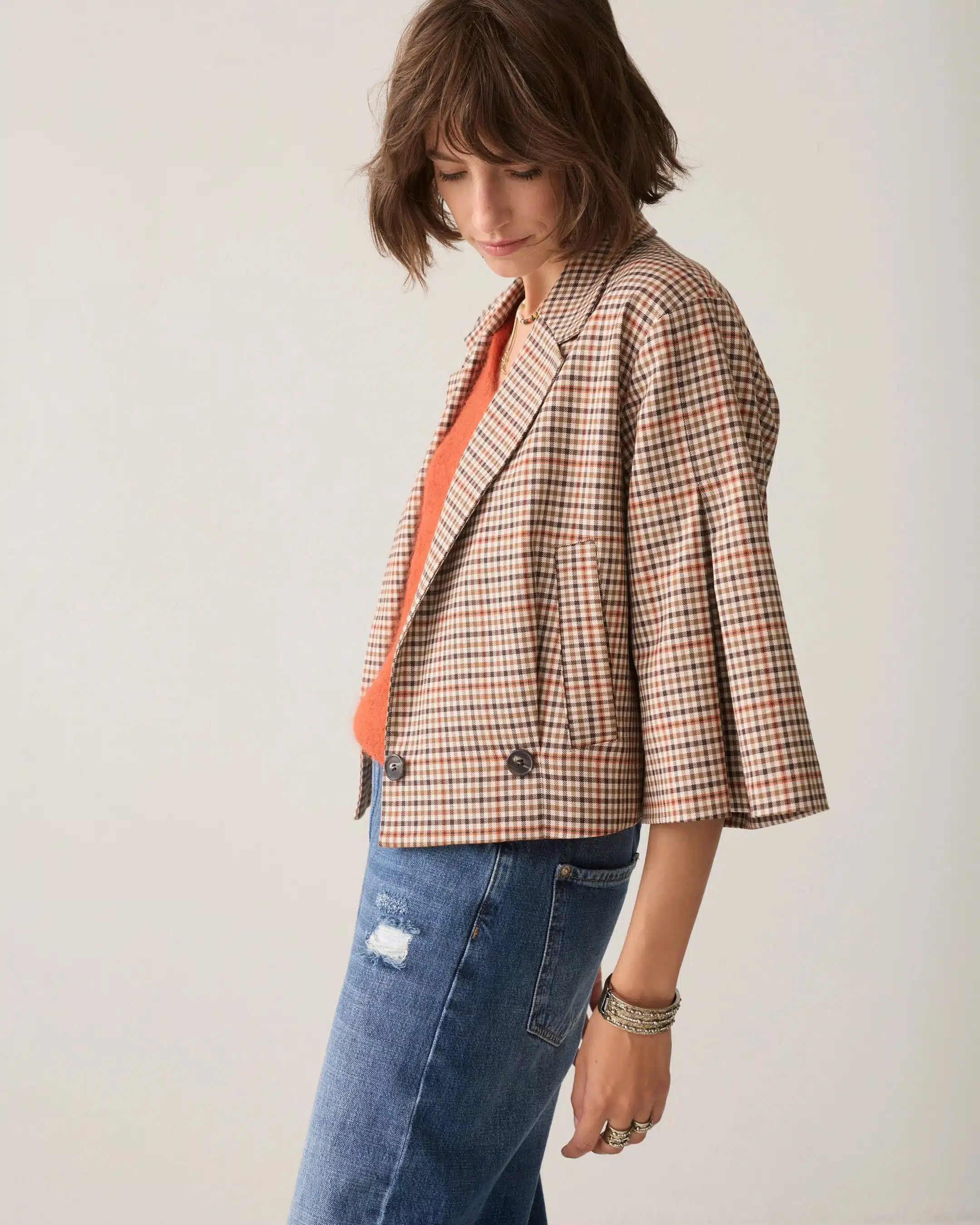 Summum - Blazer Check goji berry - Multicolour