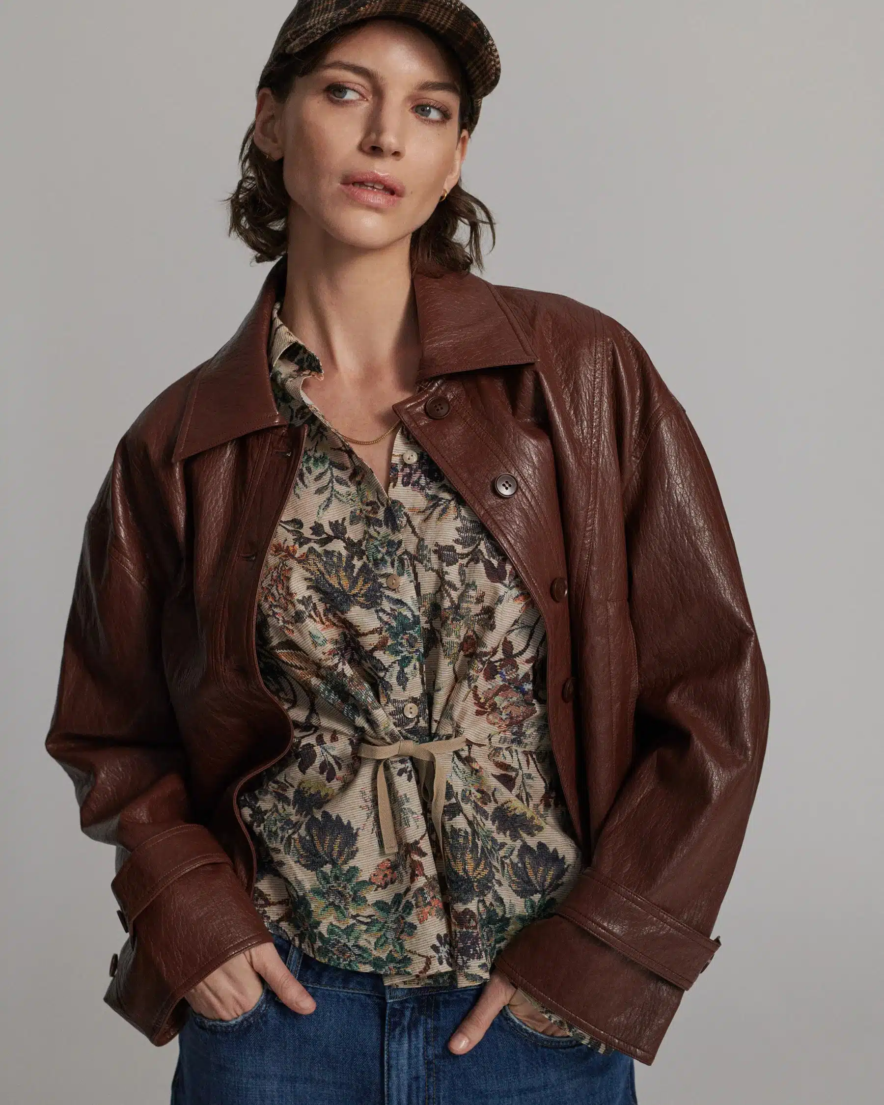 Summum - Jacket Faux leather - Toffee