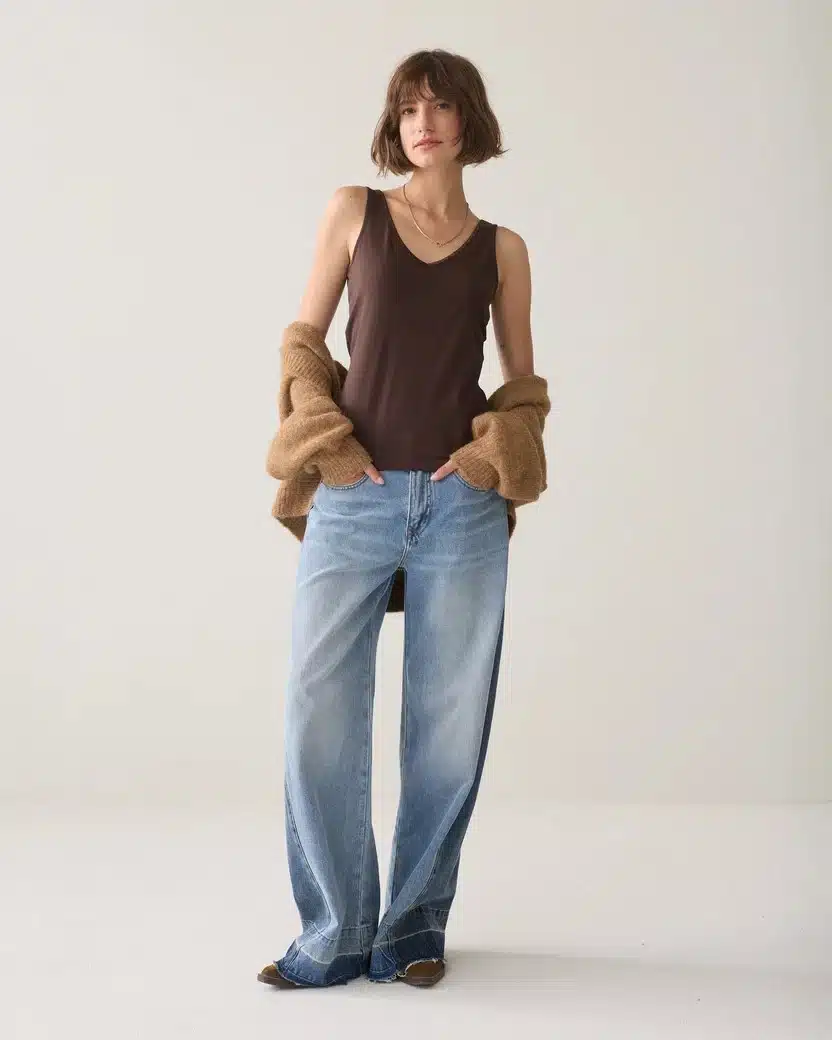Summum - Reversible Top Organic cotton elastane basic - Dark Chocolate