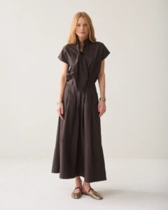 Summum - Skirt Taft light - Dark Chocolate