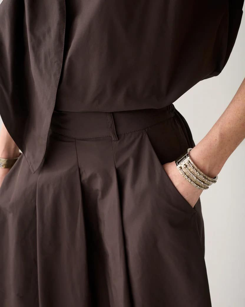 Summum - Skirt Taft light - Dark Chocolate