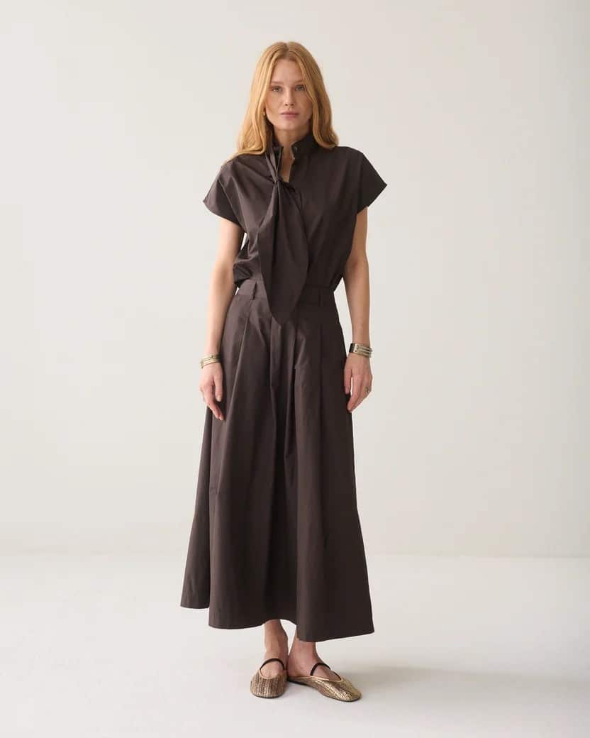 Summum - Skirt Taft light - Dark Chocolate