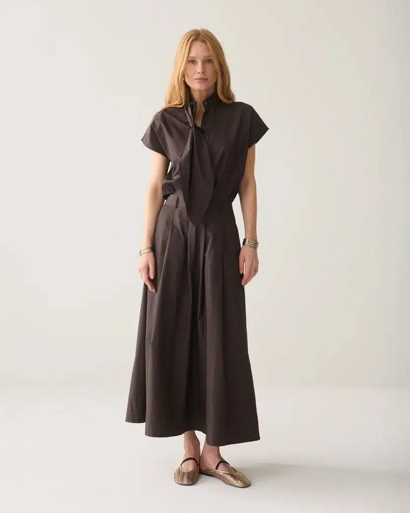 Summum - Skirt Taft light - Dark Chocolate