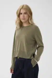Taia Arrow Pullover - Green Melange