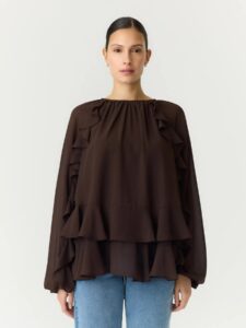YAS - Milva LS Top - Coffee Bean