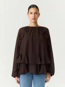 YAS - Milva LS Top - Coffee Bean