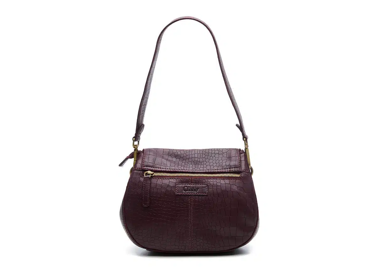 Chabo Bags - Croco Saddle bag - Burgundy