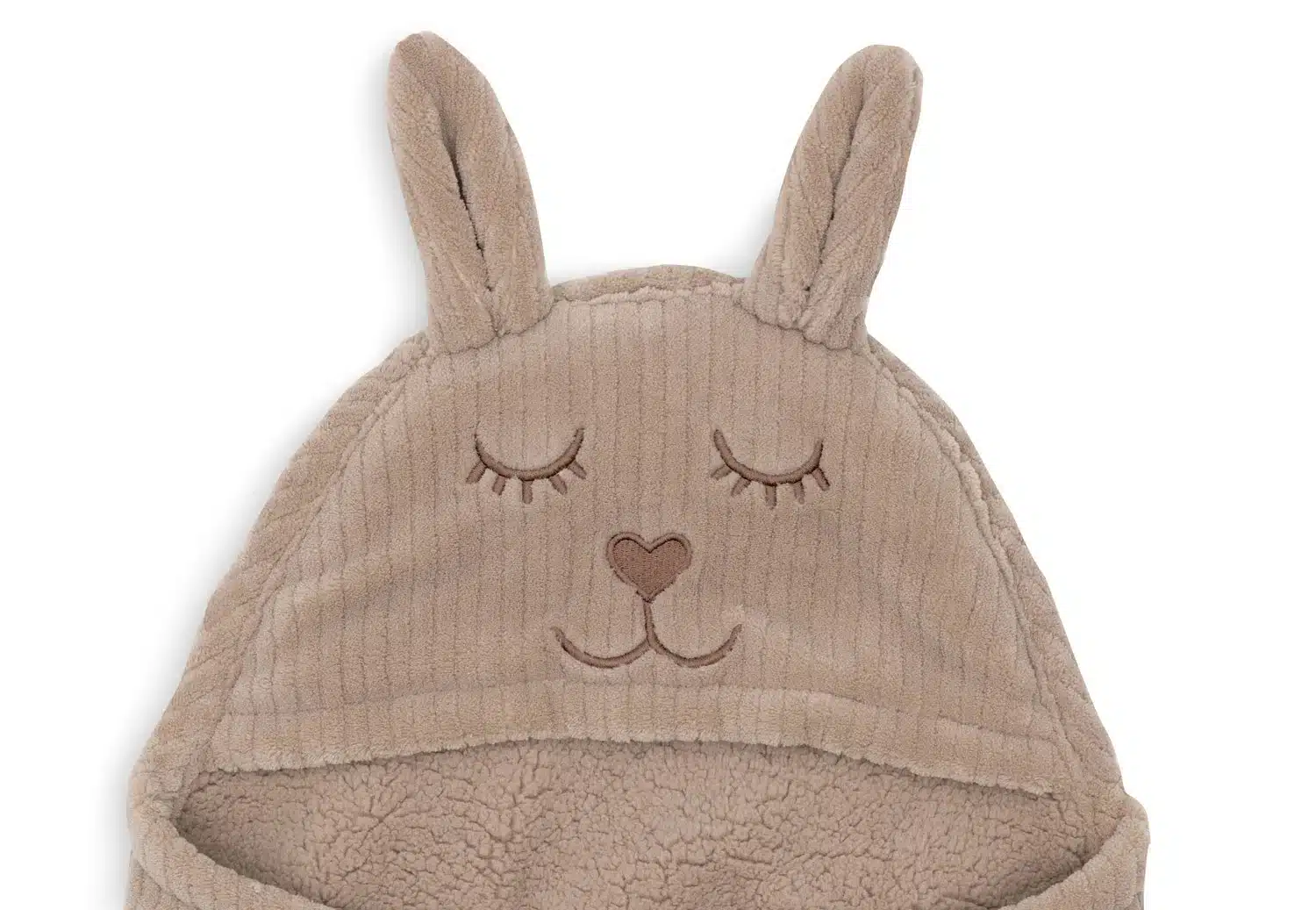 Jollein - Wikkeldeken Bunny Cloudy Rib - Milky Coffee