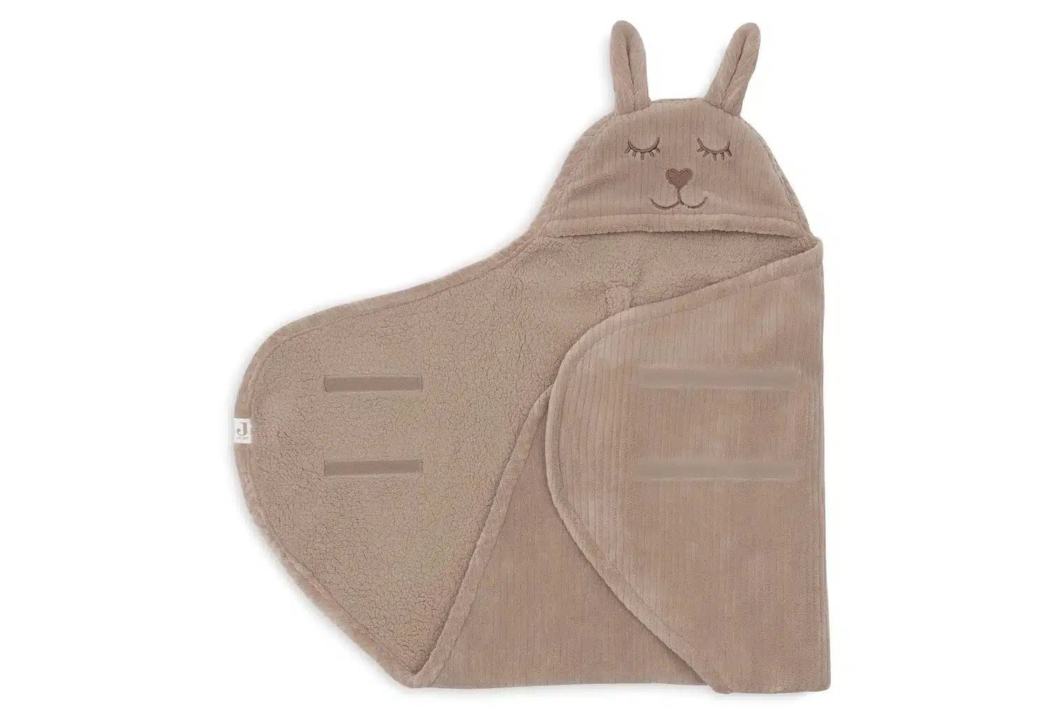 Jollein - Wikkeldeken Bunny Cloudy Rib - Milky Coffee