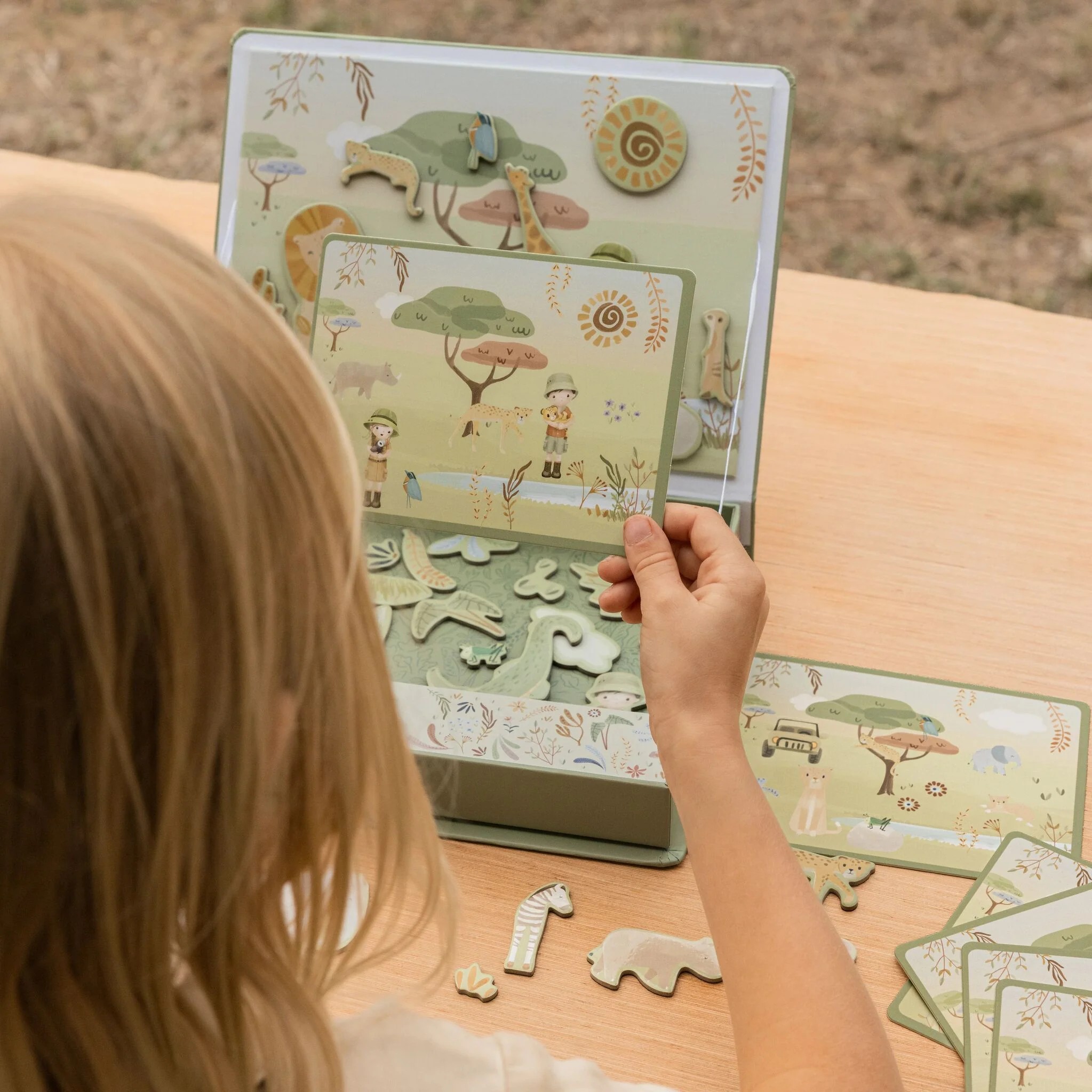 Little Dutch - Magnetisch speelbord- Safari Friends