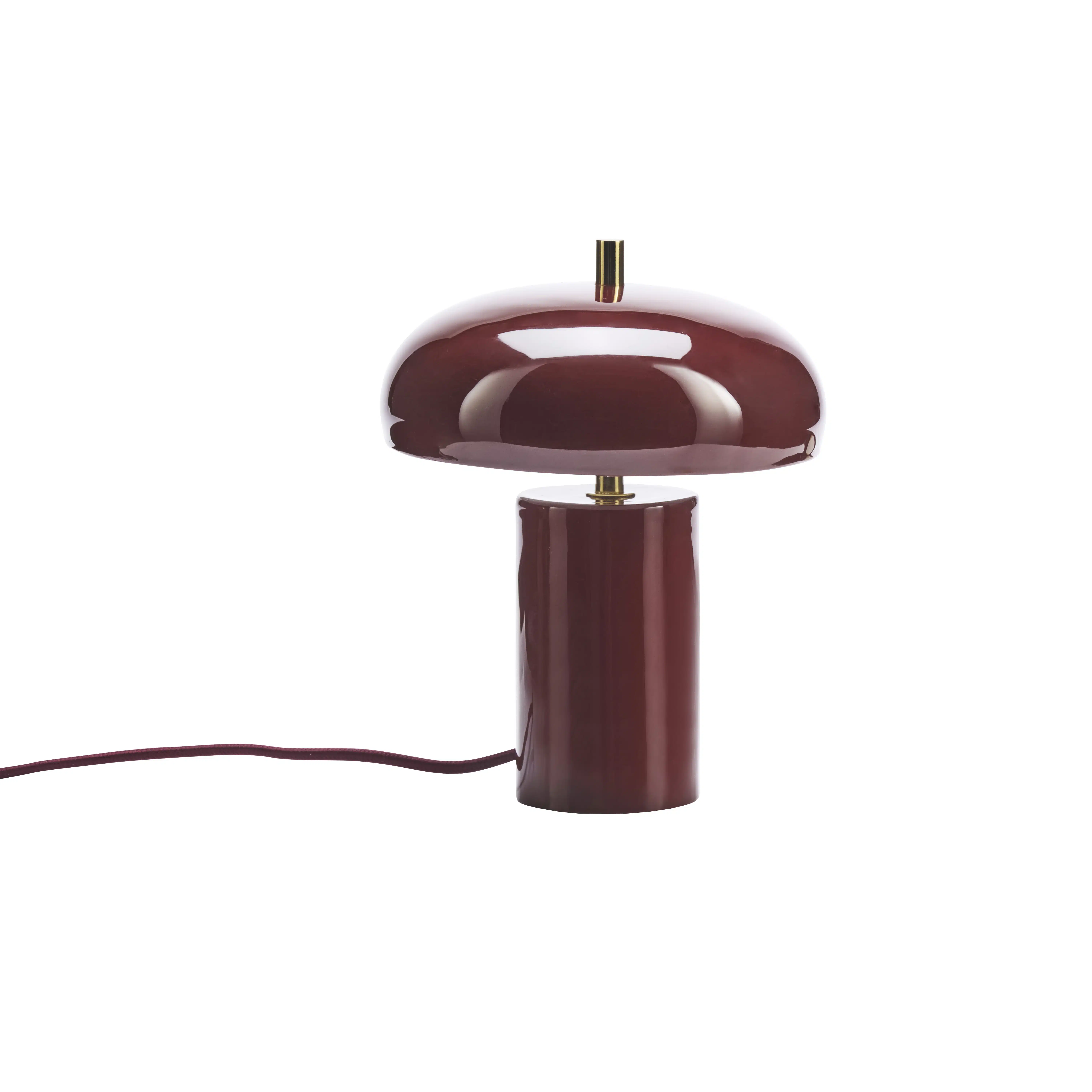 Madam Stoltz - Enamel table lamp - Maroon