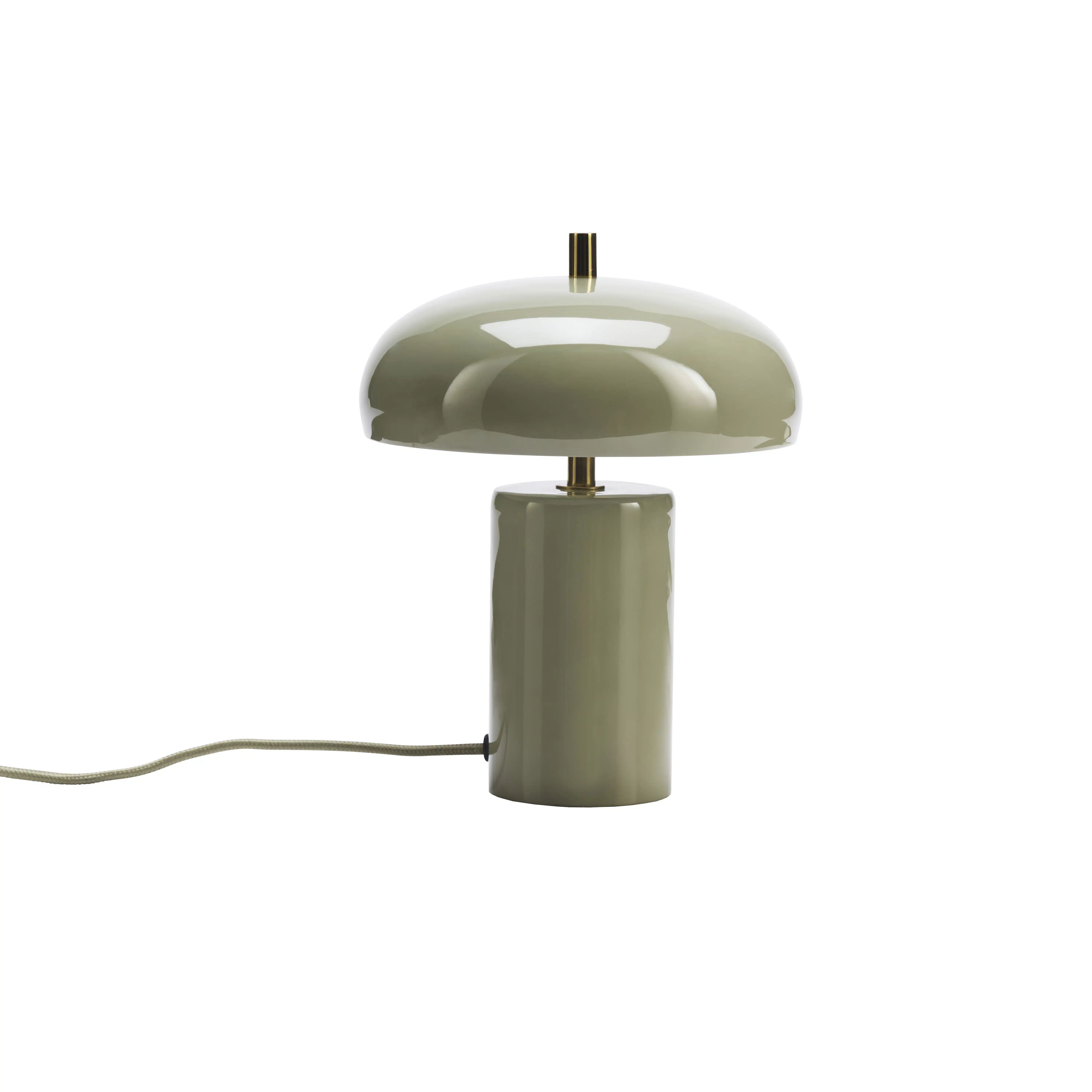 Madam Stoltz - Enamel table lamp - Sage