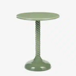 Madam Stoltz - Round metal coffee table - Light Green