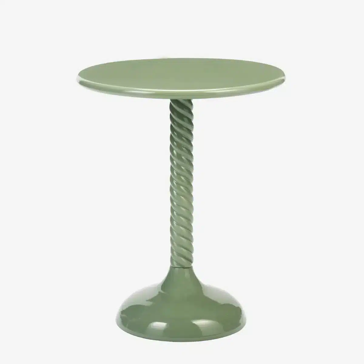 Madam Stoltz - Round metal coffee table - Light Green
