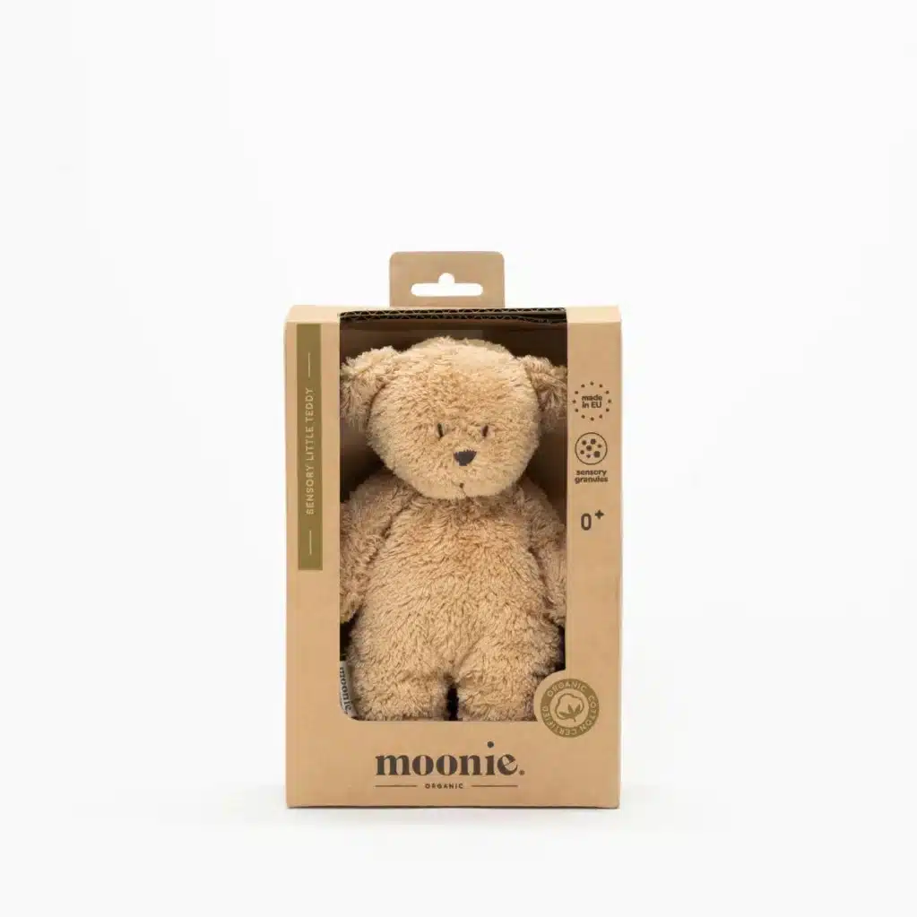 Moonie - Mini Moonie Bear met sensorische korrels – Cappuccino