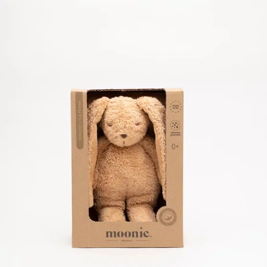 Moonie - Mini Moonie Bunny met sensorische korrels - Cappuccino