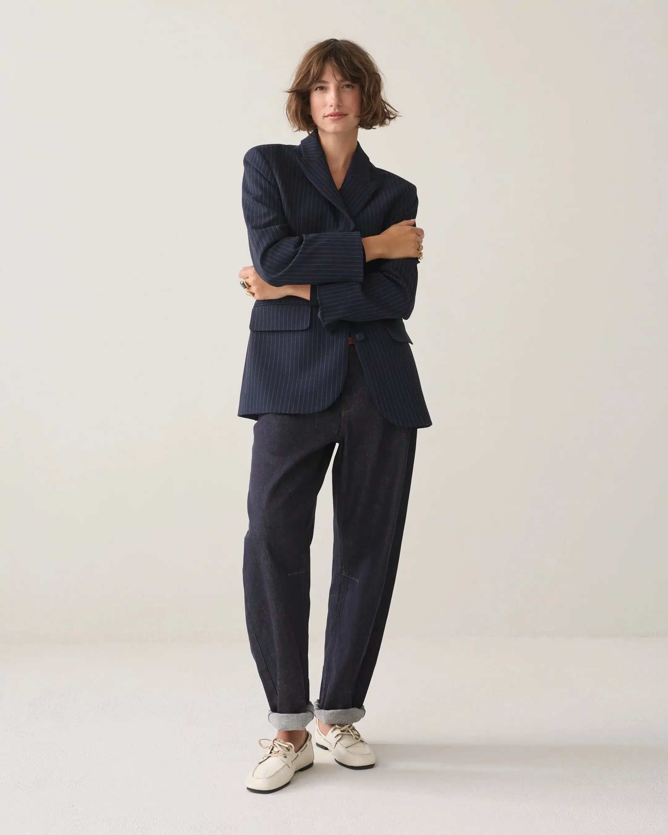 Summum Woman - Blazer Viscose blend stripe - Midnight Blue