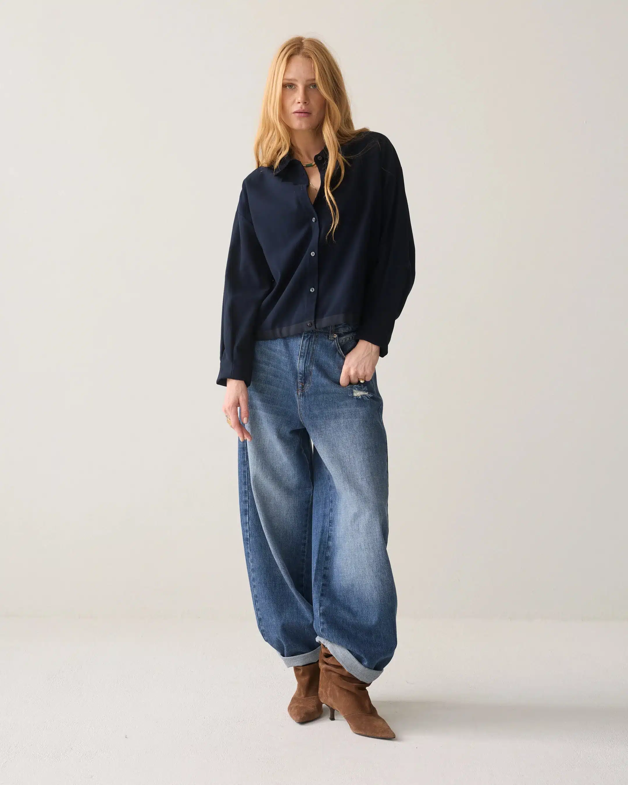 Summum Woman - Blouse Viscose twill - Midnight Blue