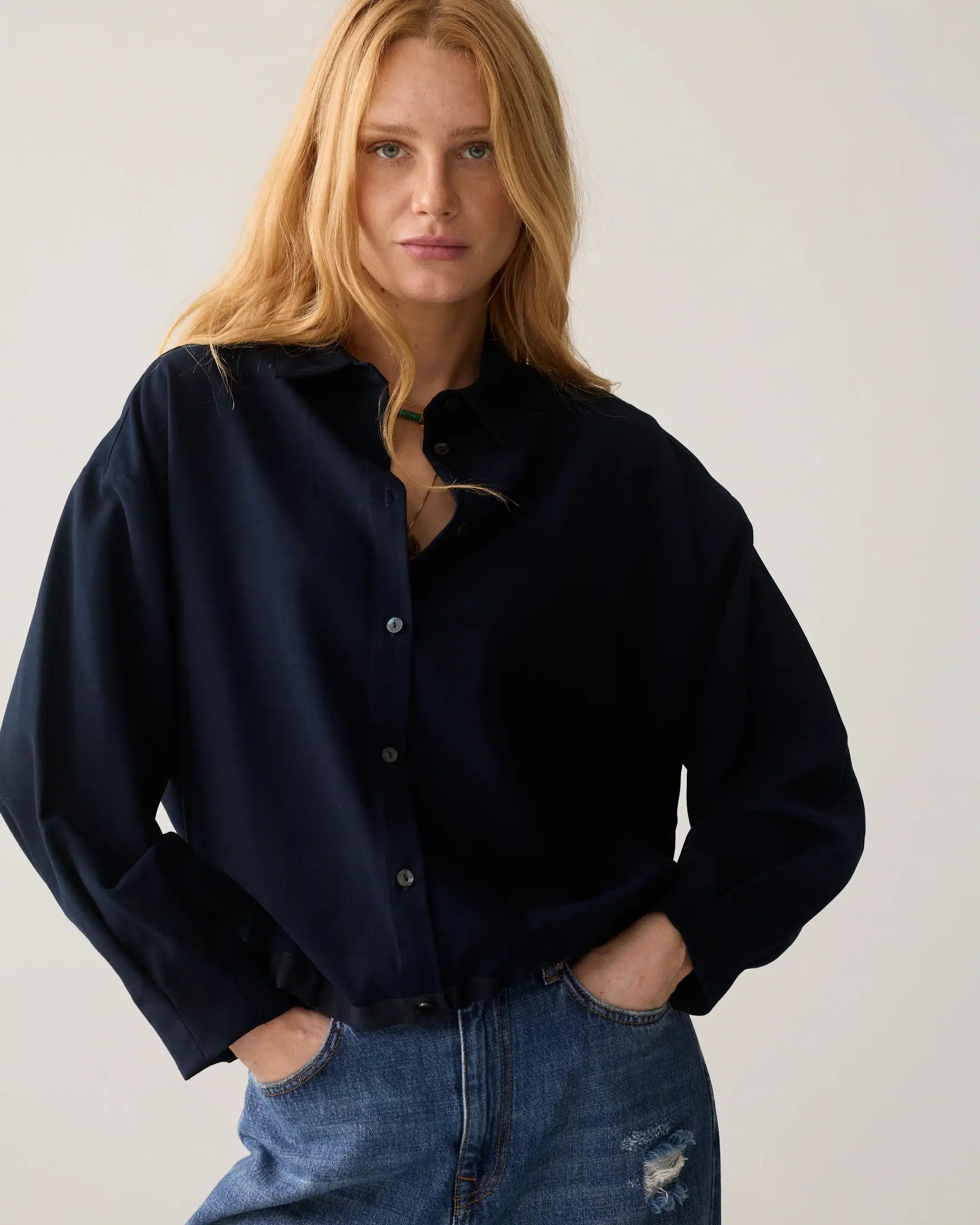 Summum Woman - Blouse Viscose twill - Midnight Blue