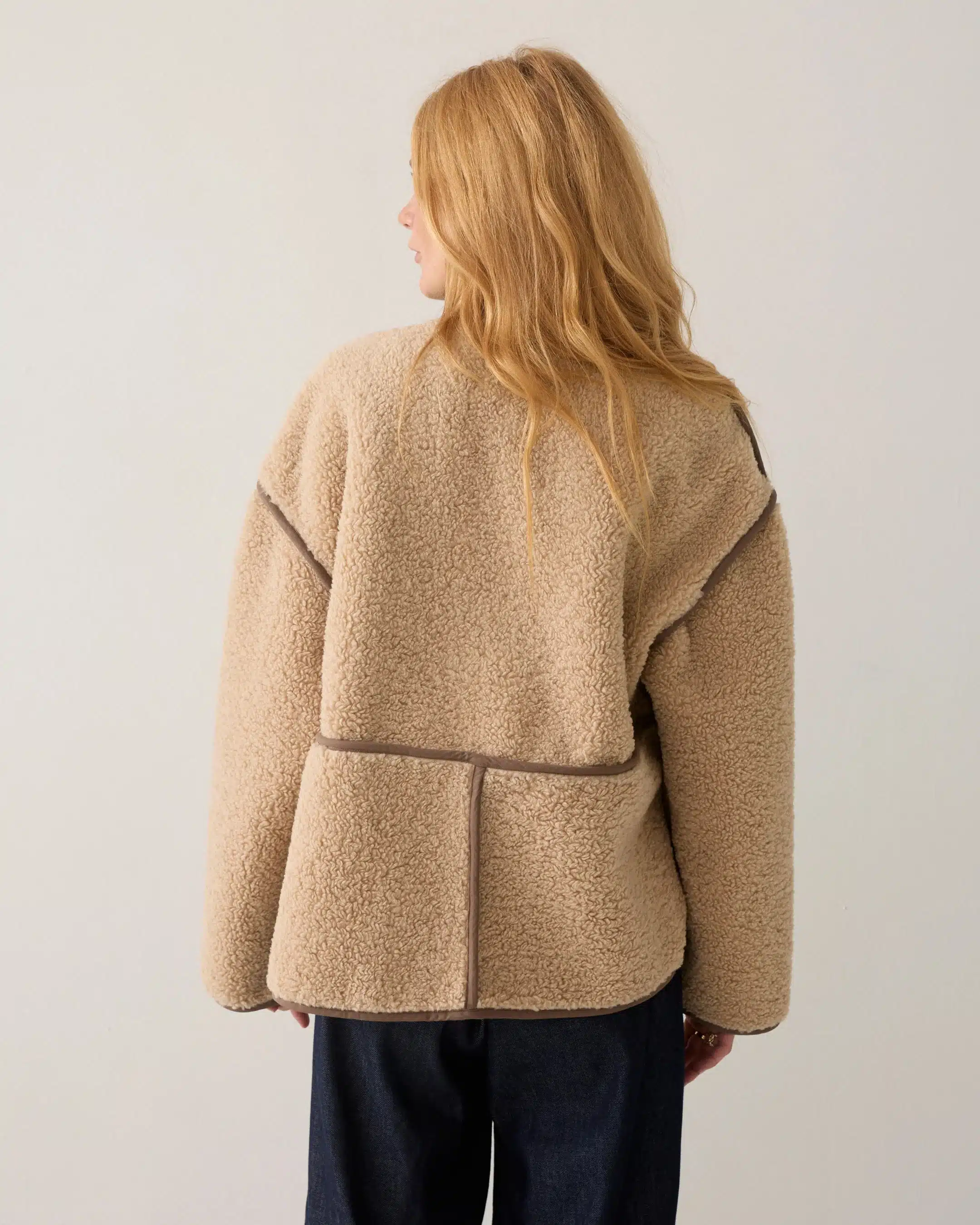 Summum Woman - Jacket Bonded teddy - Light Taupe