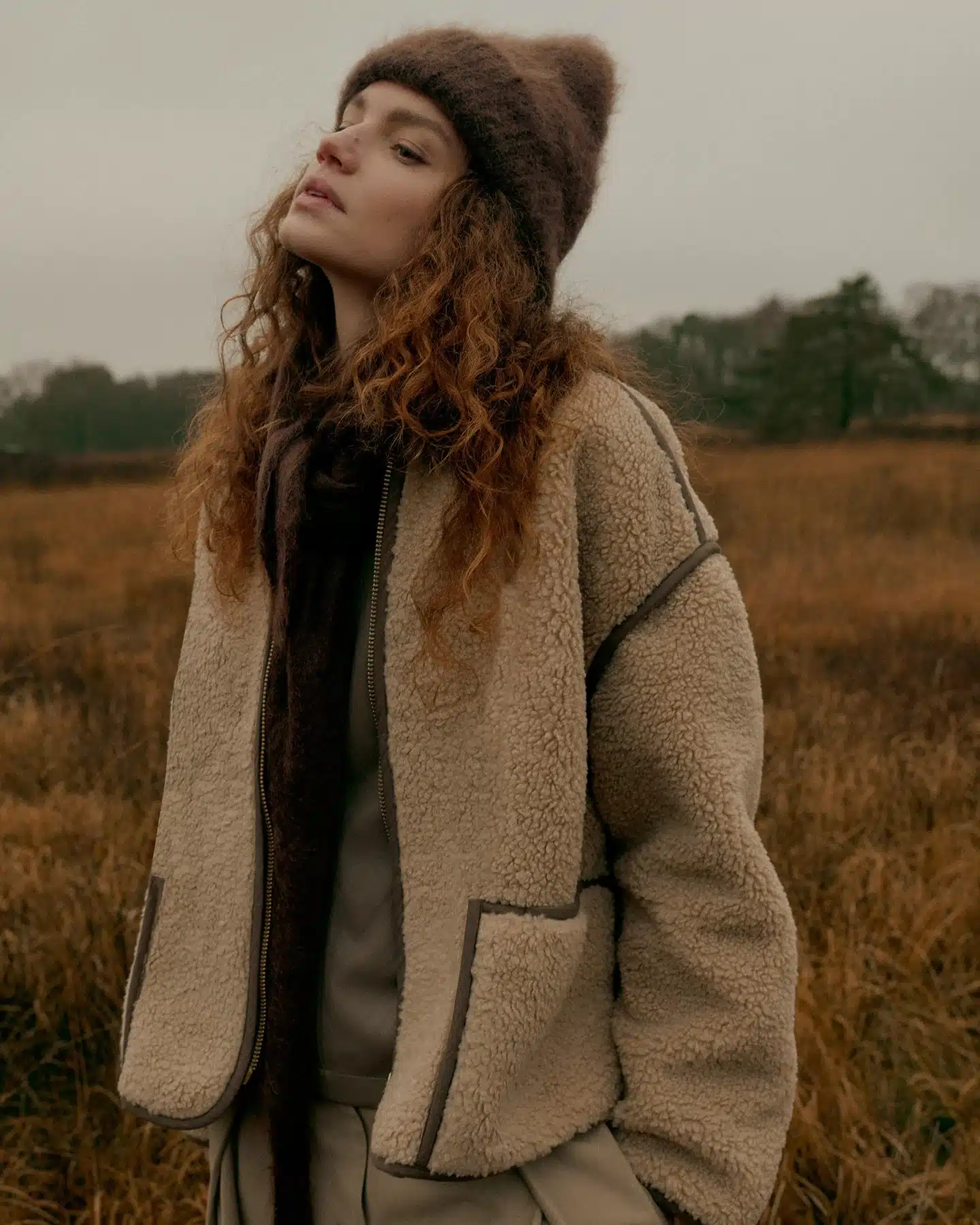 Summum Woman - Jacket Bonded teddy - Light Taupe