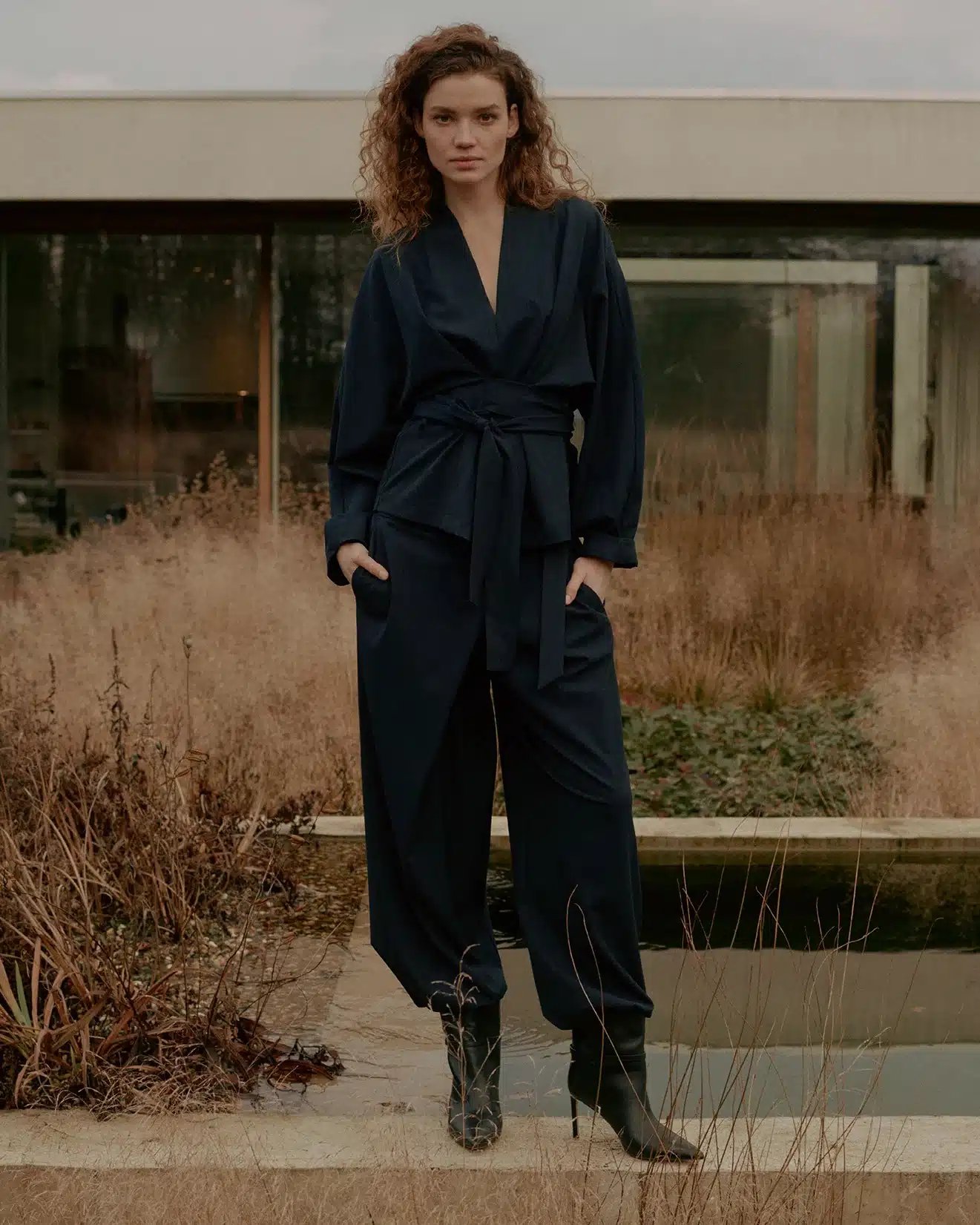 Summum Woman - Trousers Pinstripe small - Midnight Blue