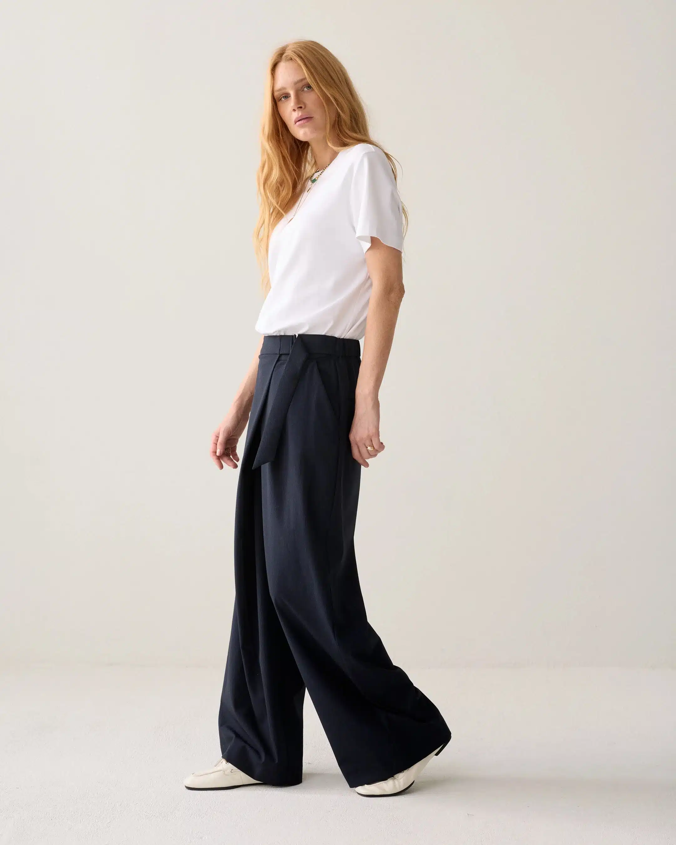 Summum Woman - Trousers Pinstripe small - Midnight Blue