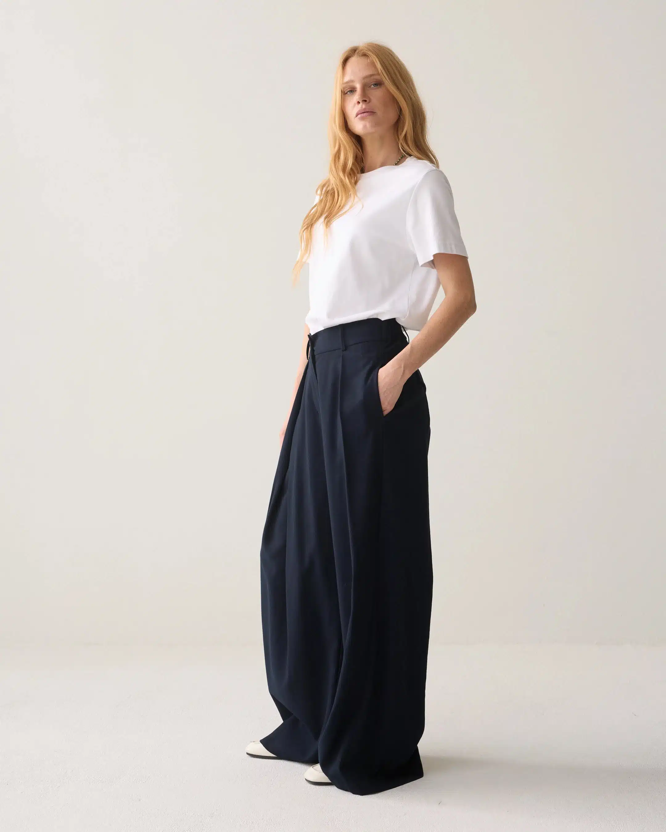 Summum Woman - Trousers Viscose twill - Midnight Blue