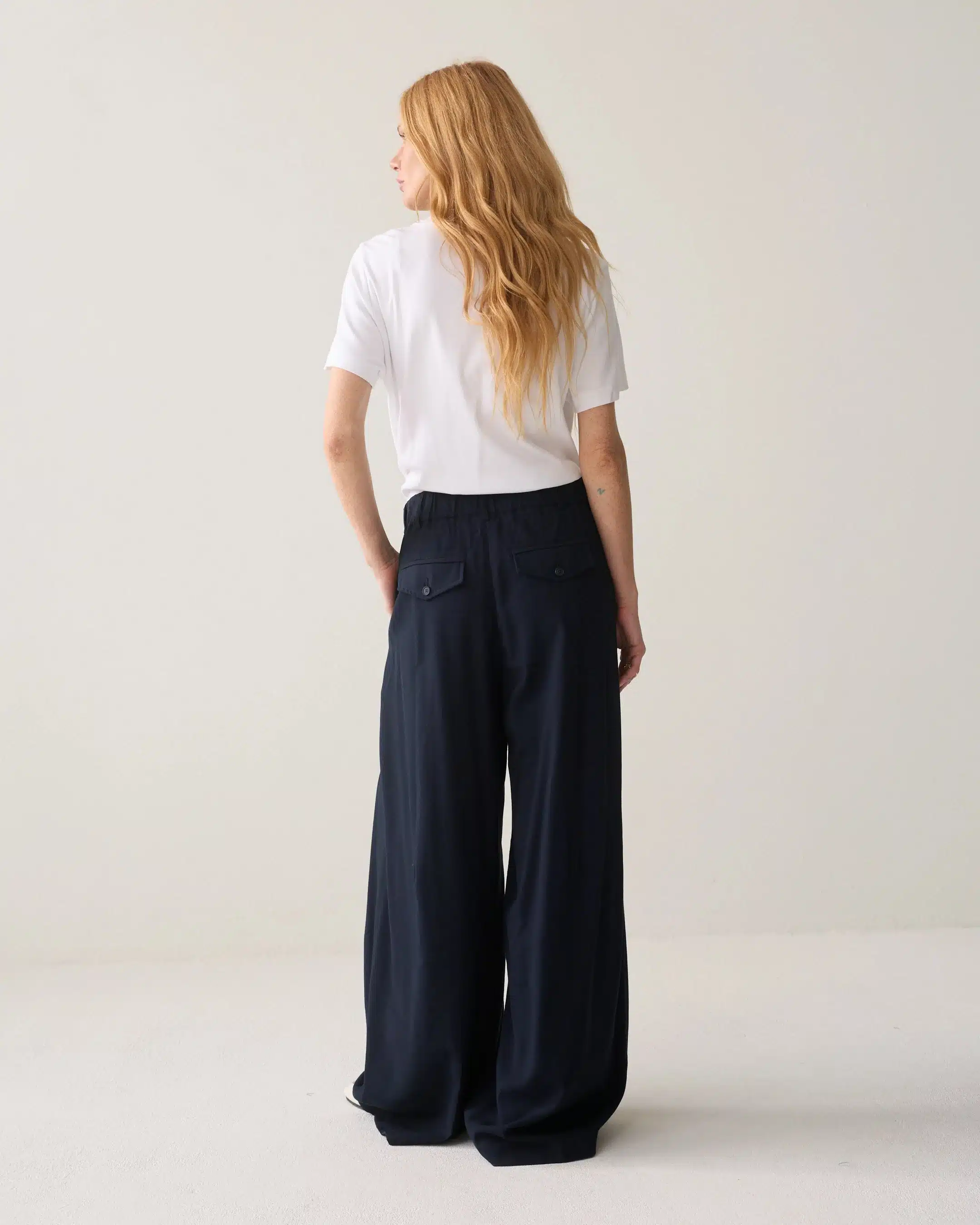 Summum Woman - Trousers Viscose twill - Midnight Blue