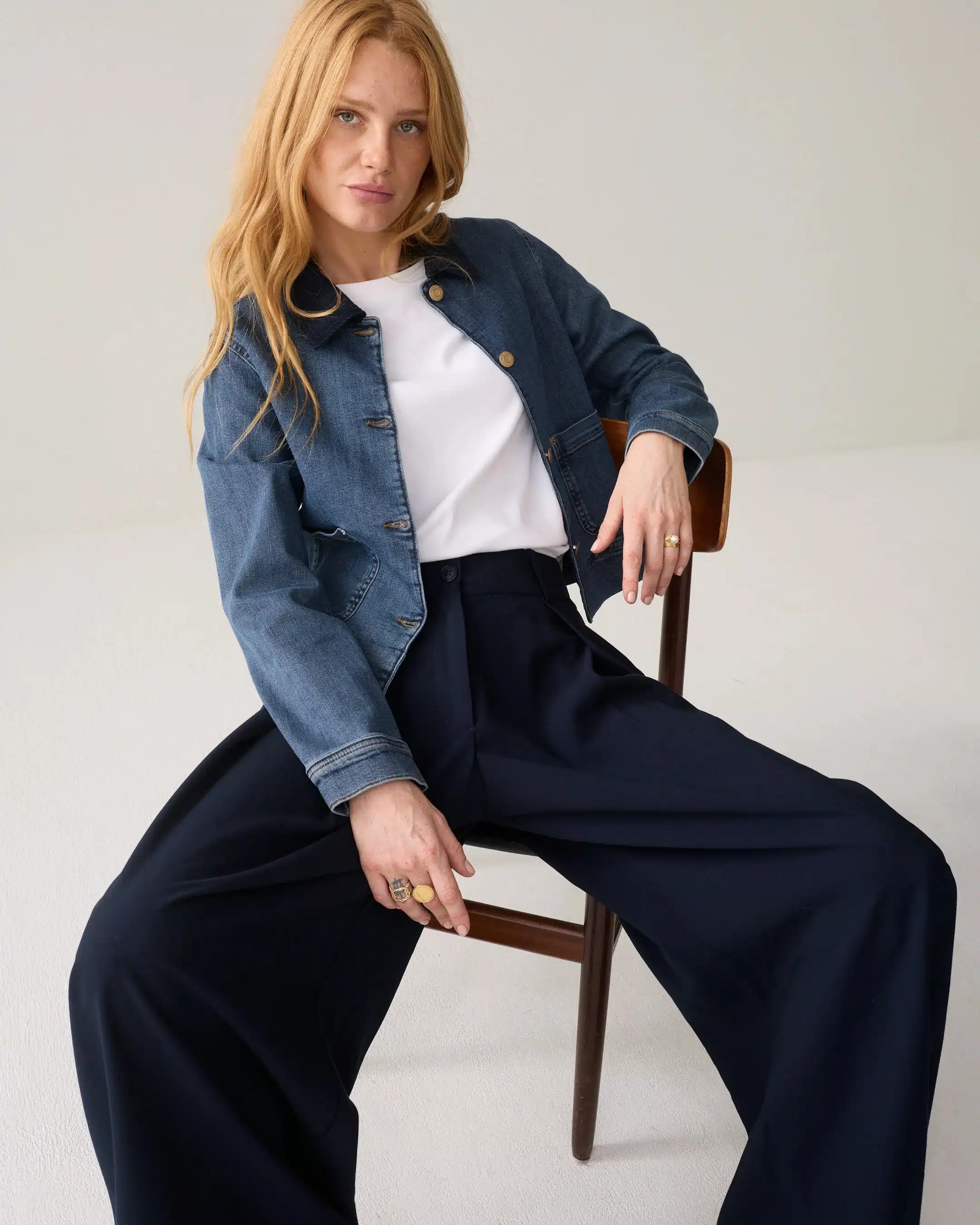 Summum Woman - Trousers Viscose twill - Midnight Blue