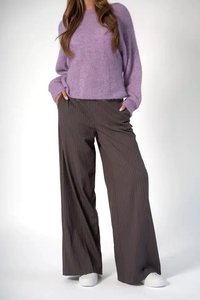 Corel - Lior pants wide Stripe - Dewberry