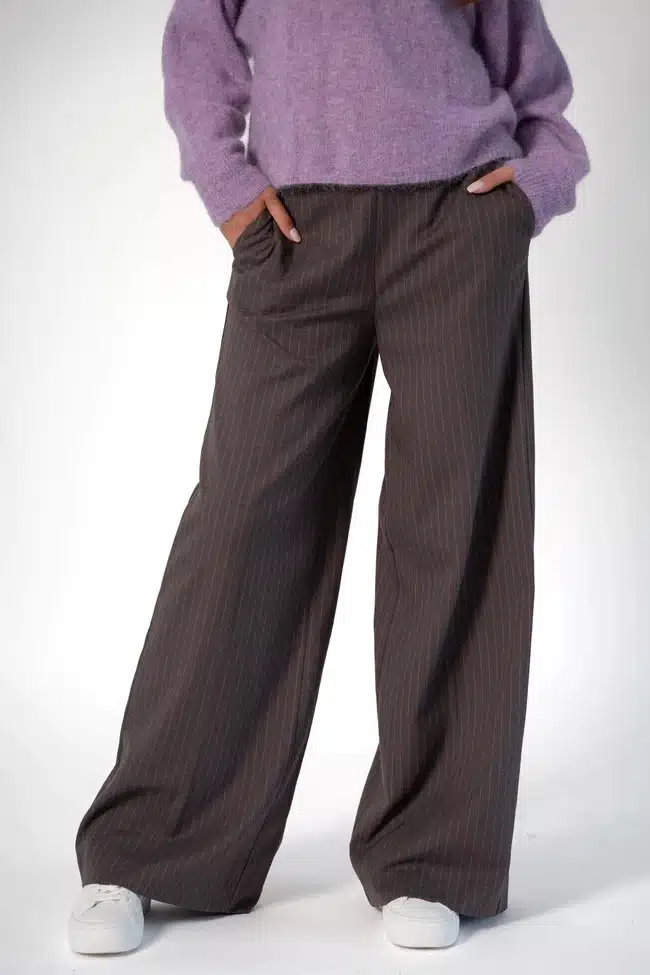 Corel - Lior pants wide Stripe - Dewberry