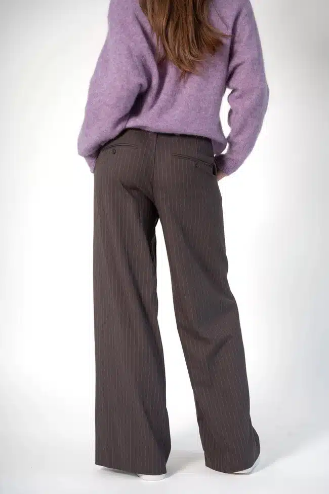 Corel - Lior pants wide Stripe - Dewberry