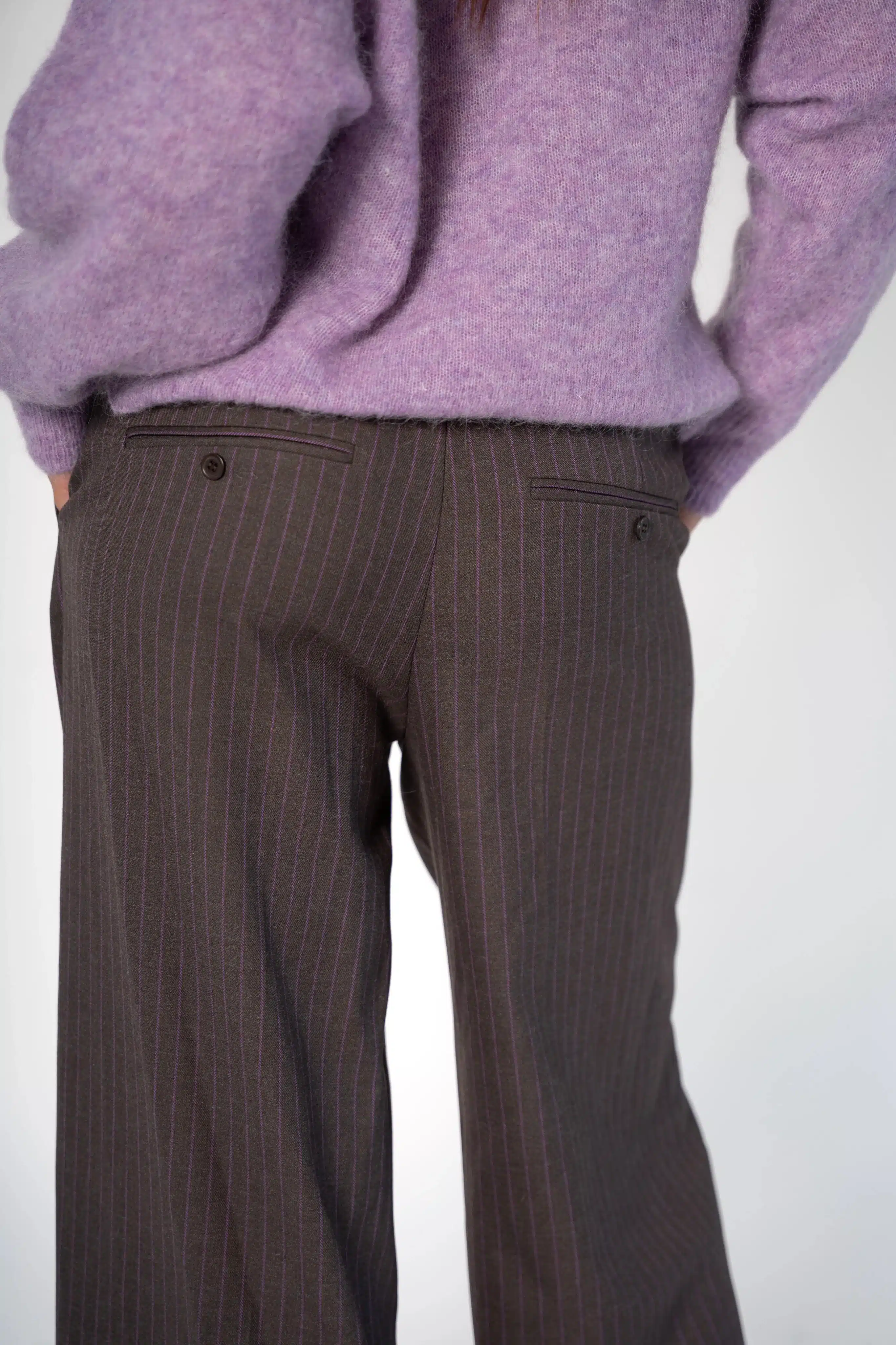 Corel - Lior pants wide Stripe - Dewberry