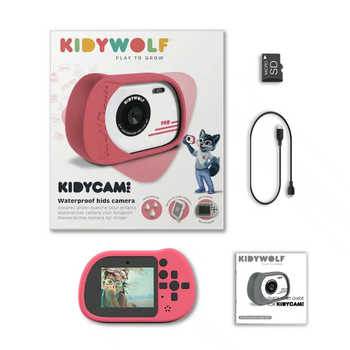 Kidywolf - Kidycam - Waterdichte digitale camera - Roze